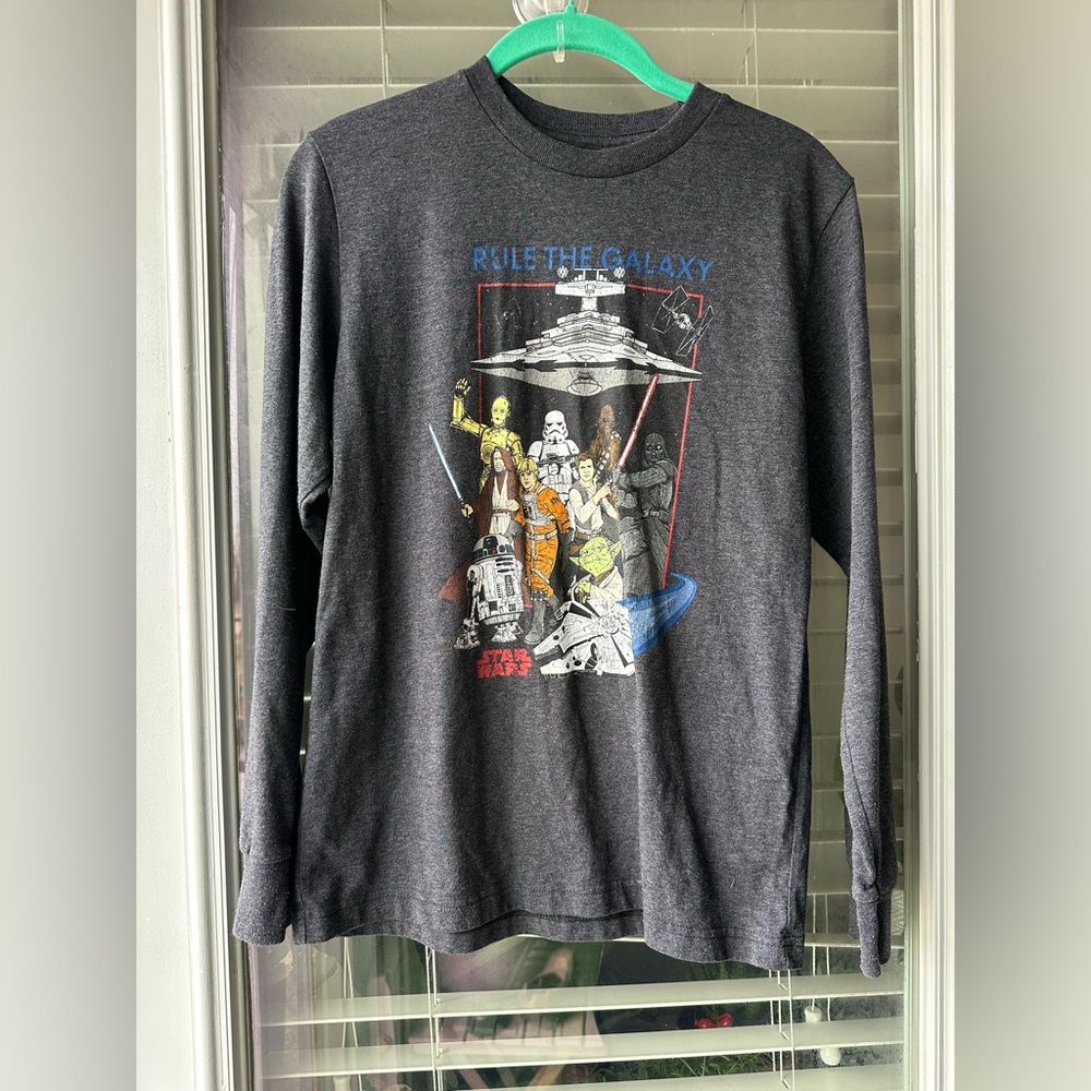 Star Wars Rule The Galaxy Youth Large Long Sleeve Tee Mad Engine